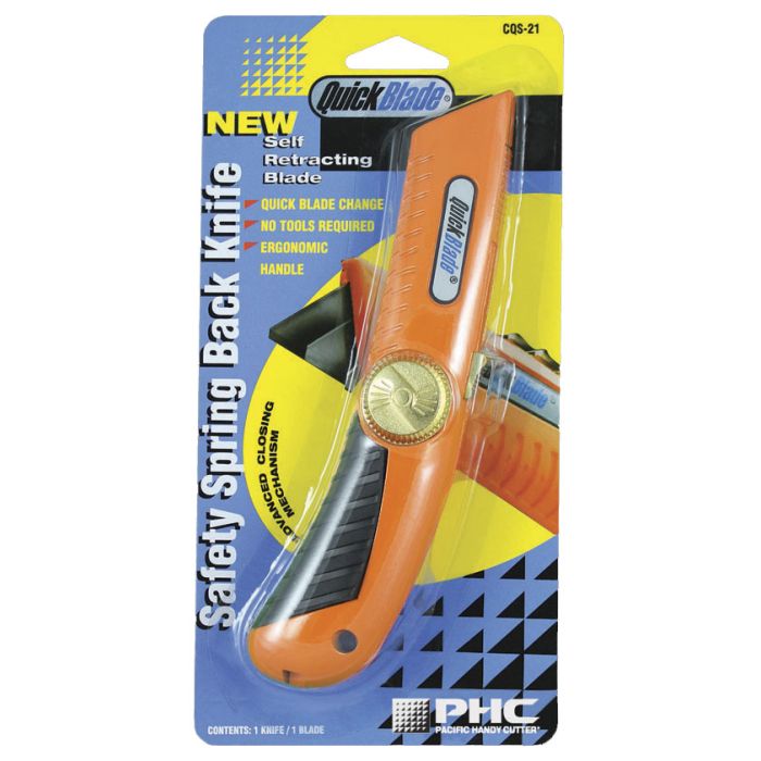 SAFETY SPRING BACK KNIFE - Orange SAFETY SPRING BACK KNIFE - Orange