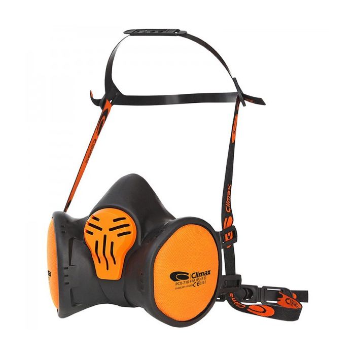CLIMAX FFABEK1P3 MAINTENANCE FREE HALF MASK - Black / Orange CLIMAX FFABEK1P3 MAINTENANCE FREE HALF MASK - Black / Orange
