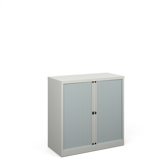 Bisley systems storage tambour cupboard-Grey Bisley systems storage tambour cupboard-Grey