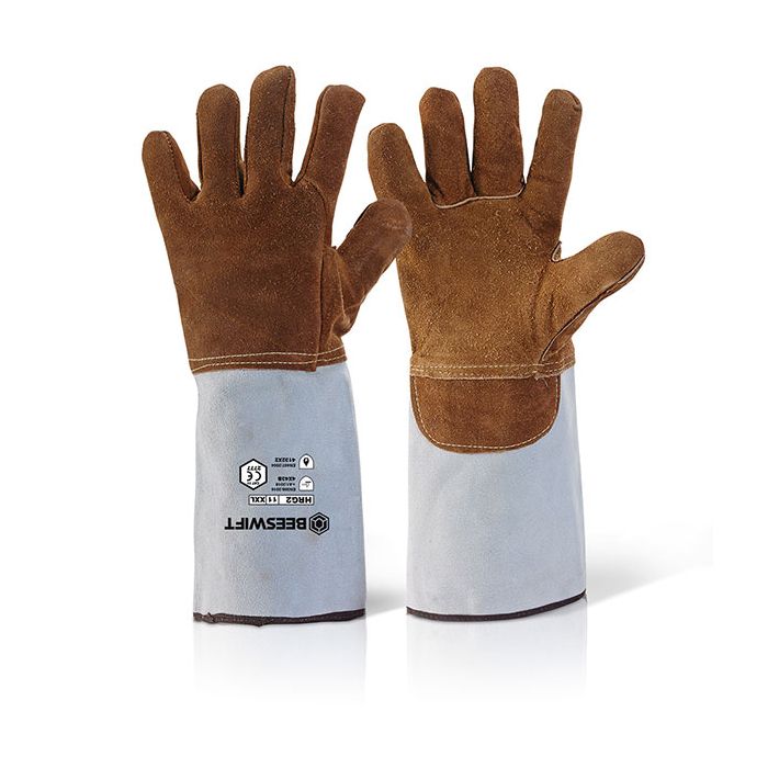 H/Q HEAT RESISTANT GAUNTLET - Brown H/Q HEAT RESISTANT GAUNTLET - Brown