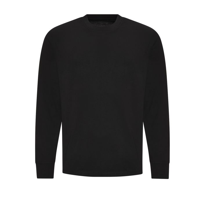 Oversize 100 long sleeve T - Deep Black - S Oversize 100 long sleeve T - Deep Black - S