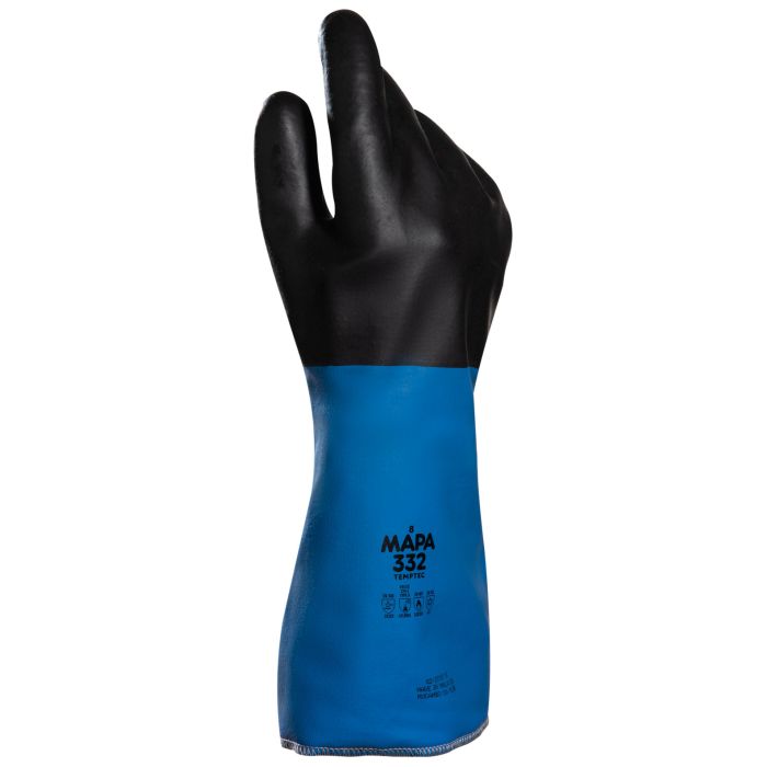 TEMP-TEC 332 GAUNTLET SIZE 10(XL) - Black/Blue TEMP-TEC 332 GAUNTLET SIZE 10(XL) - Black/Blue