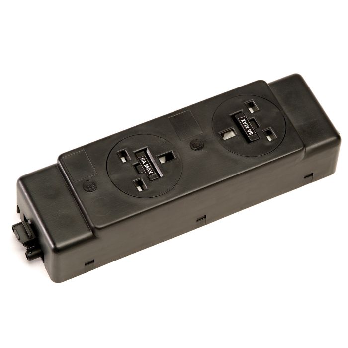 Under desk power bar 2UK - Black Under desk power bar 2UK - Black