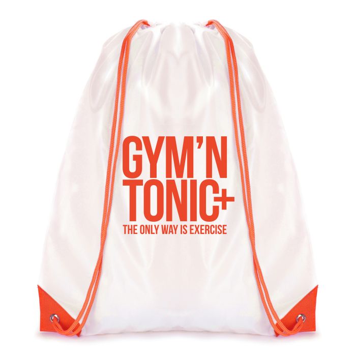 White Coloured Trim Pegasus Drawstring Bag White Coloured Trim Pegasus Drawstring Bag