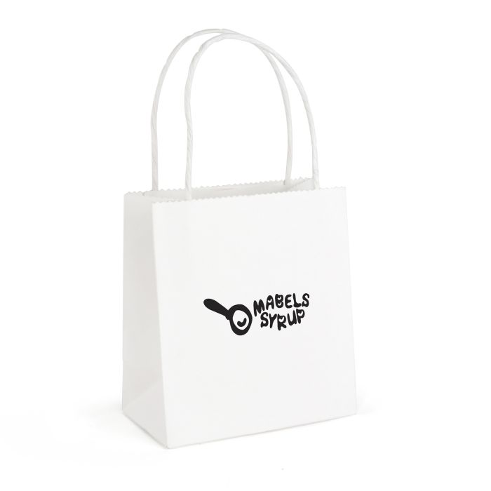 Brunswick Small White Paper Bag-White Brunswick Small White Paper Bag-White