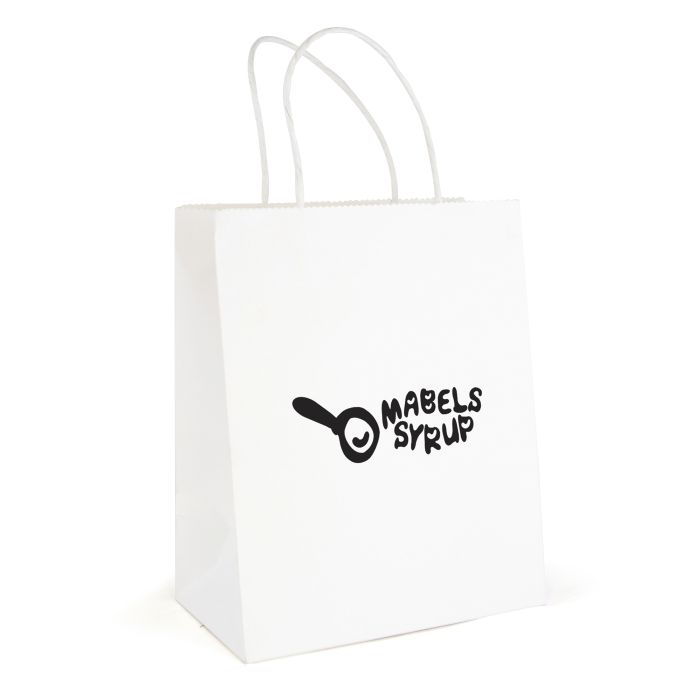 Brunswick Medium White Paper Bag-White Brunswick Medium White Paper Bag-White