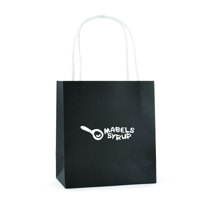 Brunswick Small Coloured Paper Bag-Black Brunswick Small Coloured Paper Bag-Black