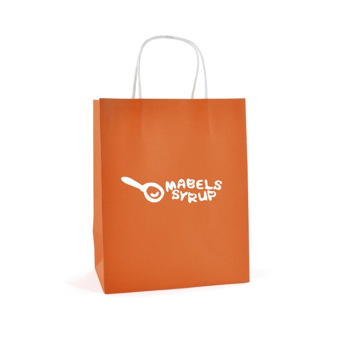 Brunswick Medium Coloured Paper Bag-Amber Brunswick Medium Coloured Paper Bag-Amber