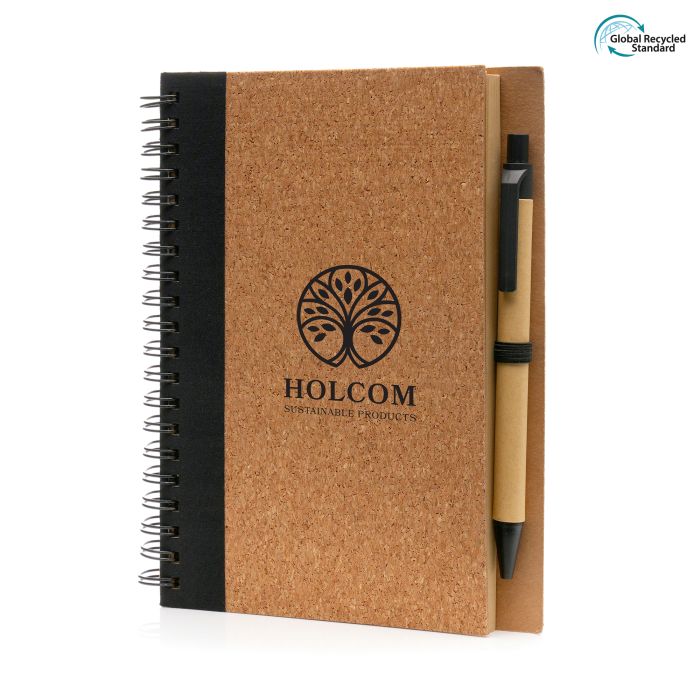 B6 Cork Notebook and Pen-Black B6 Cork Notebook and Pen-Black