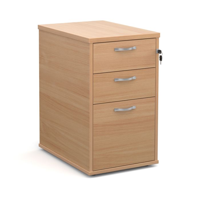 Desk high pedestal 600mm with silver handles-Beech Desk high pedestal 600mm with silver handles-Beech
