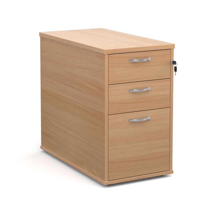 Desk high pedestal 800mm with silver handles-Beech Desk high pedestal 800mm with silver handles-Beech