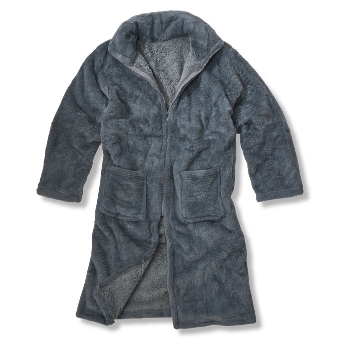 Luxury eskimo faux fur zipped gown - Grey - One size Luxury eskimo faux fur zipped gown - Grey - One size