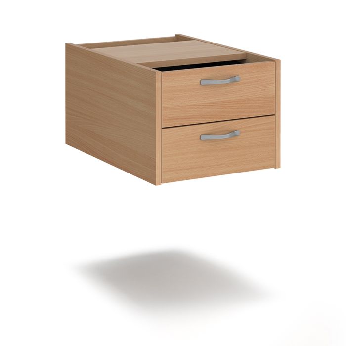 Maestro 25 fixed pedestal 600mm deep-Beech