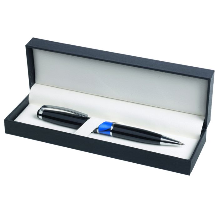 HI-Line Cushioned Pen Box For 1 Or 2 Pens-BLACK HI-Line Cushioned Pen Box For 1 Or 2 Pens-BLACK