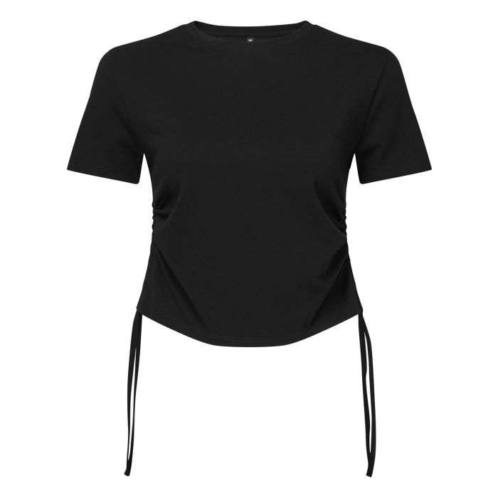 Women’s TriDri® ruched crop top - Black - XXS Women’s TriDri® ruched crop top - Black - XXS