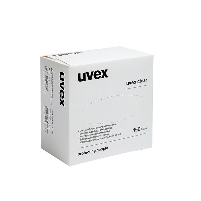 UVEX CLEANING TISSUES 450/BOX - White UVEX CLEANING TISSUES 450/BOX - White
