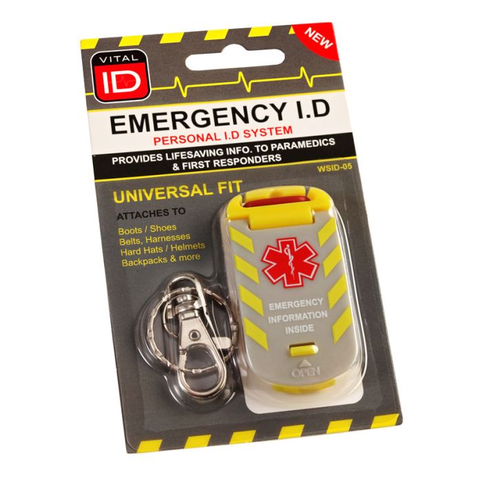 EMERGENCY ID UNIVERSAL FIT TAG WSID-05 - Yellow EMERGENCY ID UNIVERSAL FIT TAG WSID-05 - Yellow