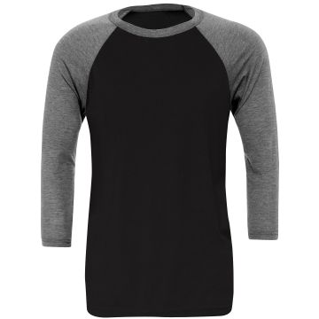 Unisex triblend ¾ sleeve baseball t-shirt