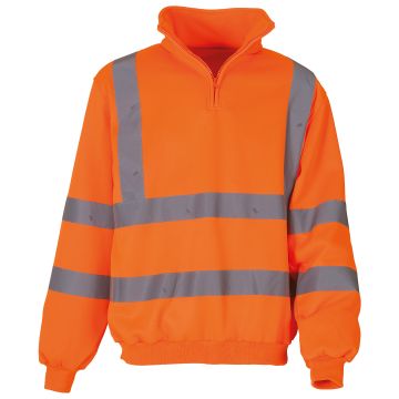 Hi-vis Â¼ zip sweatshirt (HVK06)