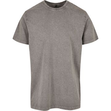 Acid washed round neck tee
