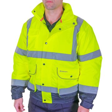 Beeswift Two-Tone Hi-Vis Constructor Bomber Jacket