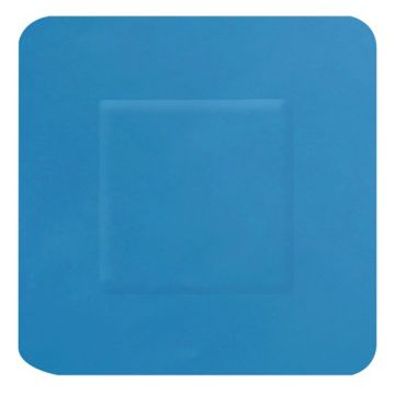 HYGIO PLAST BLUE DETECTABLE PLASTERS SQUARE 38x38mm - Blue