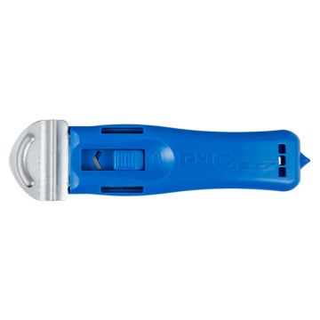 GUARDED SPRING BACK SAFETY CUTTER - Blue