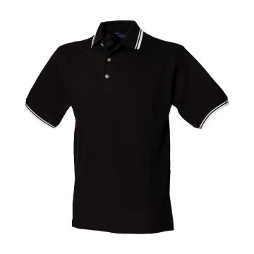 Double tipped collar and cuff polo shirt