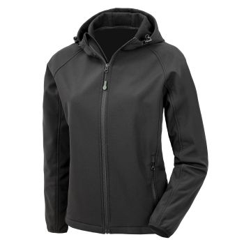Women’s recycled 3-layer printable hooded softshell