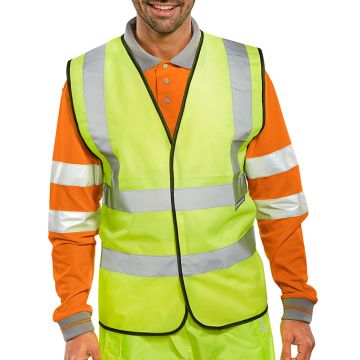 Beeswift Essential Bulk Buy Hi-Vis Vest (Pack of 100) (Pack 100)